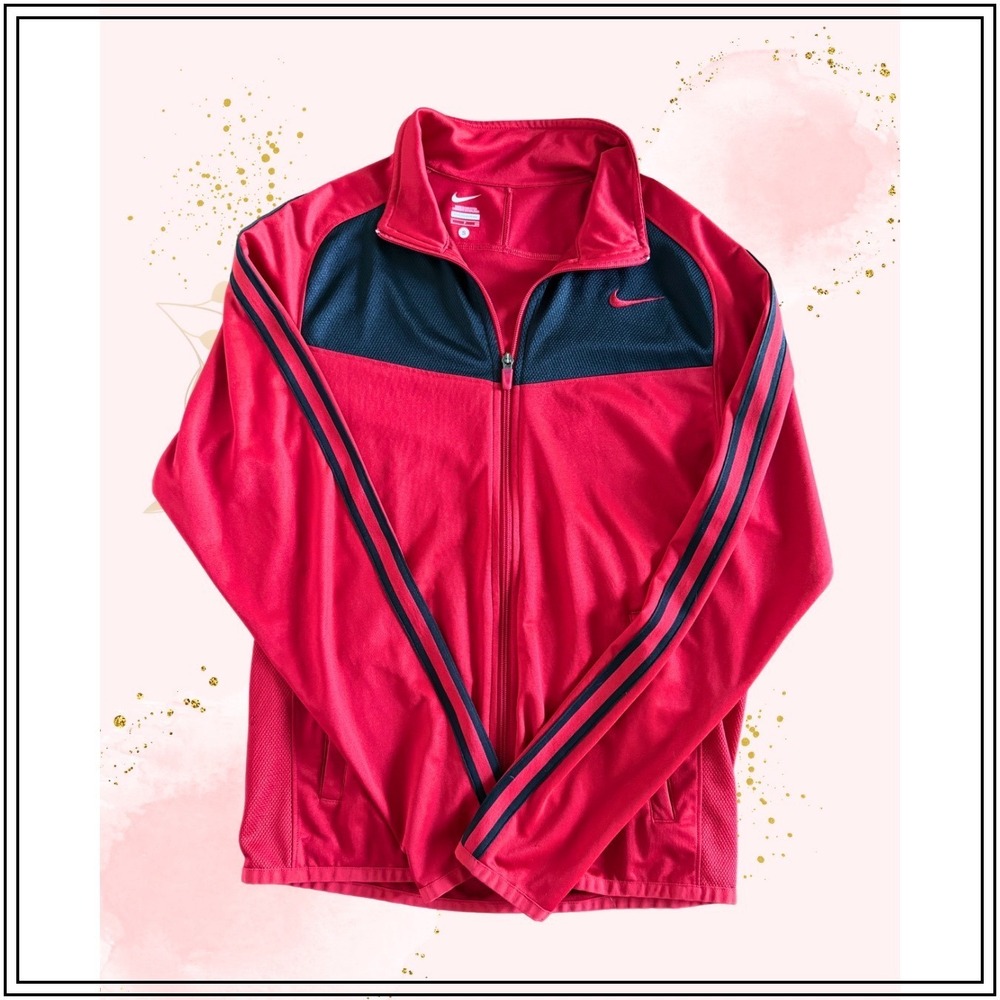 Nike - Red Full Zip Track Jacket - Size Small